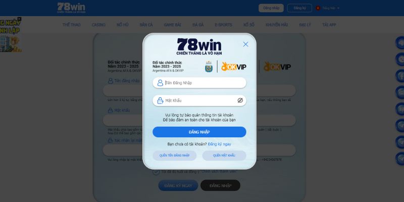 Đăng ký tài khoản 78win siêu dễ với 3 bước Đăng ký tài khoản 78win siêu dễ với 3 bước